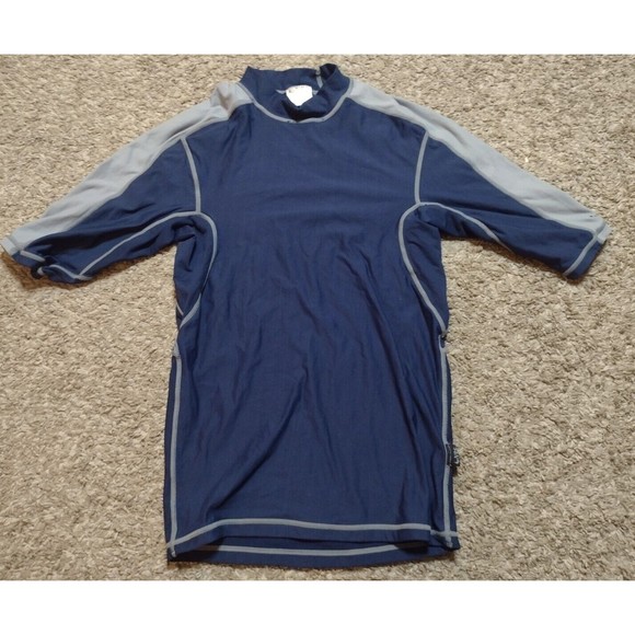 NRS Men's Wetsuit Top XS Blue Gray S/S Turtleneck XX - Picture 1 of 3